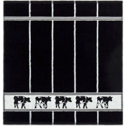 DDDDD Torchon de cuisine vache noir/blanc 50x55cm 6 pièces