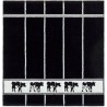 DDDDD Torchon de cuisine vache noir/blanc 50x55cm 6 pièces