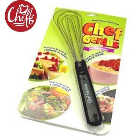 Chef genius veelzijdige keukenhulp 2in1 Roerspatel & Saladetang