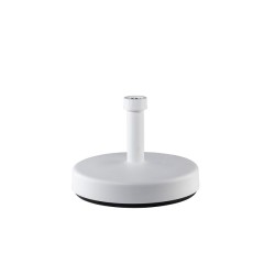 Pied de parasol rond 46cm blanc 25kg rechargeable. tube 21-54mm