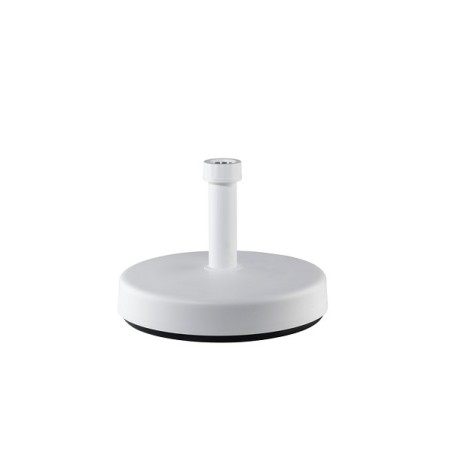Parasolvoet rond 46cm wit 25kg vulbaar. buis 21-54mm