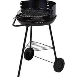 Barbecue BBQ semi-ouvert sur roulettes 43 cm