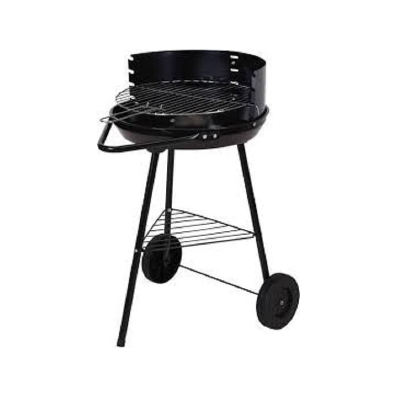 Barbecue BBQ semi-ouvert sur roulettes 43 cm