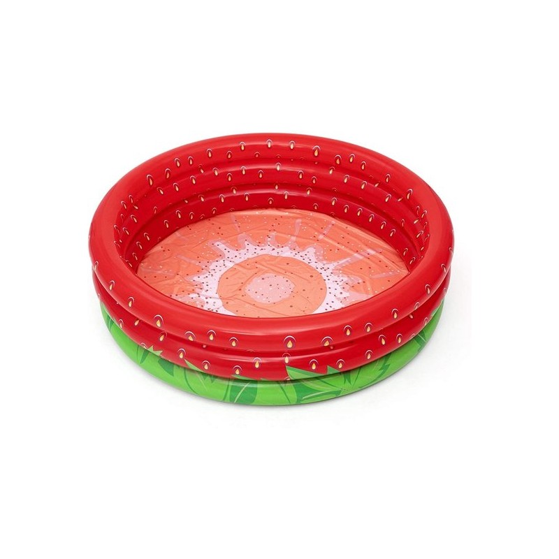 Piscine Bestway 3 anneaux Fraise 160x38cm environ 390 litres