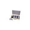 Jeu de boules 8 metalen ballen in houten kist