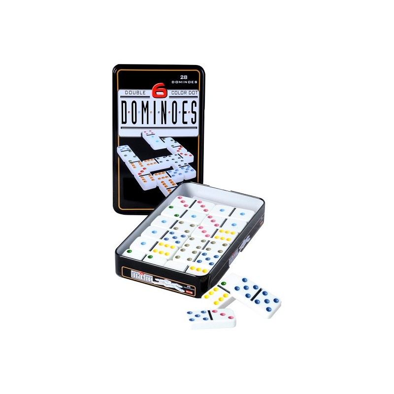 Domino dubbel 6 in blik