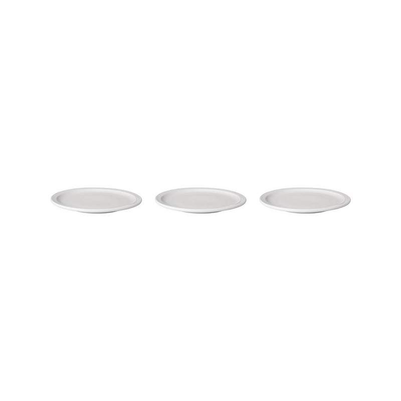 Mammoet Assiette bord étroit Budgetline porcelaine blanche 24cm (lot de 3)
