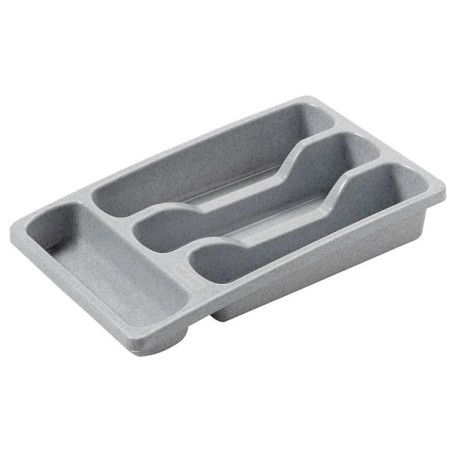 Curver Range-couverts Luna petit gris clair 4 compartiments 33x20x6cm