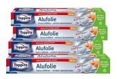 Toppits Feuille d'aluminium 29,5 cm x 10 m paquet de 4 pièces
