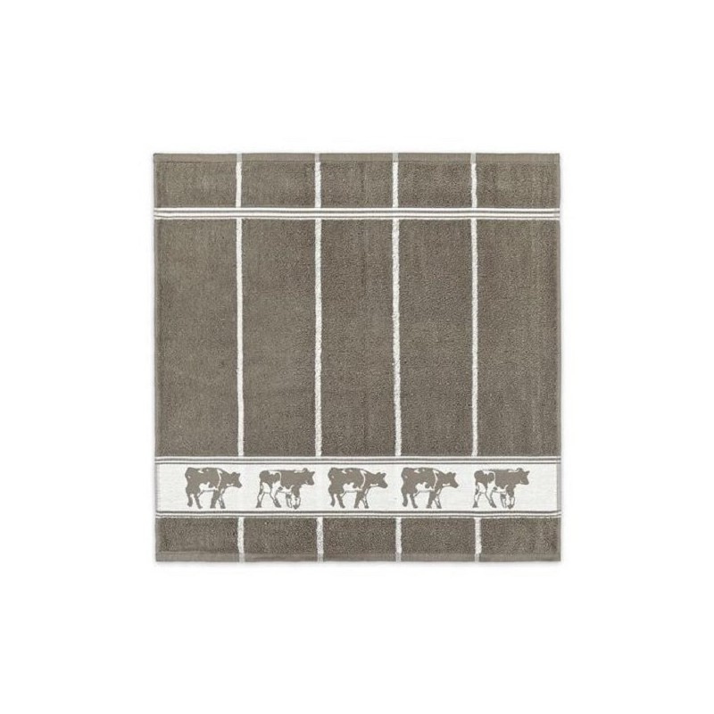 DDDDD Keukendoek koe taupe 50x55cm 6 stuks