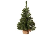 Everlands Mini sapin de Noël artificiel dans un sac de jute 60 cm vert