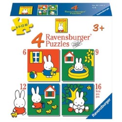 Ravensburger Miffy 4 dans une boîte 6-9-12 et 16 pièces