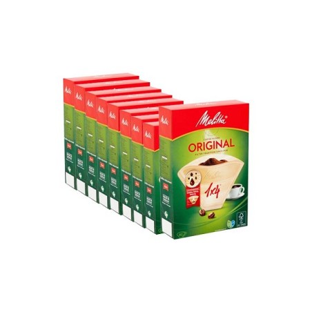 Filtres à café Melitta 1x4 80 pièces. Pack de 9 cartons (9 cartons de 80 pièces)