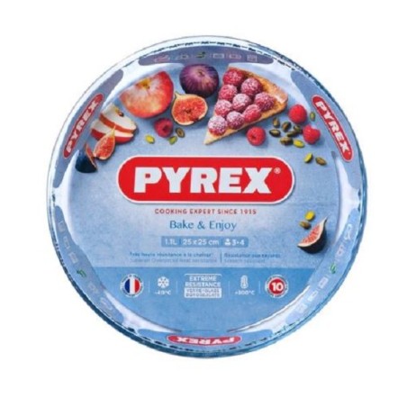 Pyrex BAKE & ENJOY Vlaaivorm Glas 1,1L 25x25 Cm 3-4 Personen