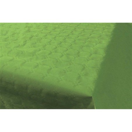 Damast tafelkleed papierROL 118cmx8m licht groen