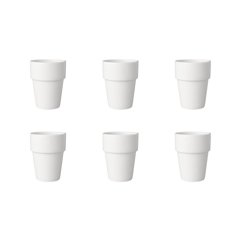 Mammoet Tasse à Lait Budgetline porcelaine 190ml blanc (lot de 6) dia7.5xh10