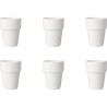 Mammoet Tasse à Lait Budgetline porcelaine 190ml blanc (lot de 6) dia7.5xh10