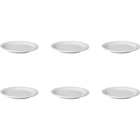 Mammoet Gebaksbord Budgetline Smalle Rand Porselein 16cm Set A 6 Stuks