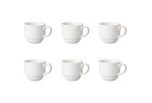 Mammoet Tasse à café large 200ml porcelaine blanche (lot de 6) dia7,5x7cm