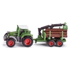Siku 1645 Tractor met bosaanhangwagen