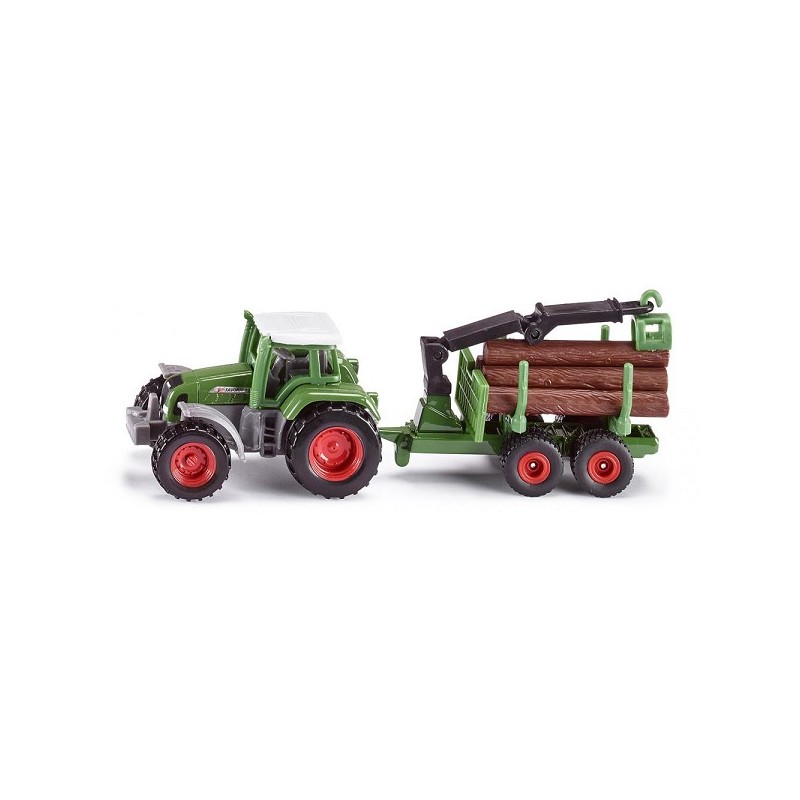 Siku 1645 Tractor met bosaanhangwagen