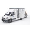 Transport de bétail Bruder Mercedes Benz Sprinter avec 1 cheval