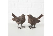 Boltze Home Beeldje vogel Spatz H6cm kunsthars bruin
