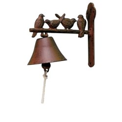 Esschert Design Sonnette 22x11x19cm oiseaux en fonte