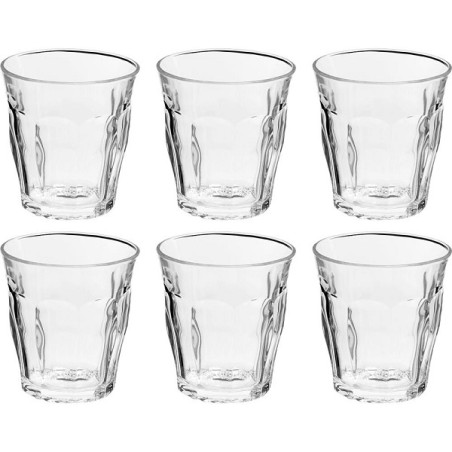 Duralex Gobelet Picardie verre dur 200ml boîte de 6 pièces