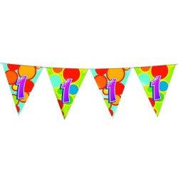 Vlaggenlijn 10mtr cijfers 1 jaar pak a 5 stuks