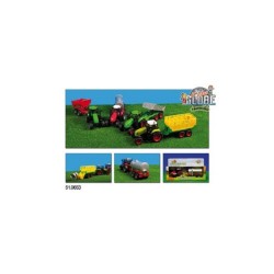 Tractor met aanhanger met licht+geluid