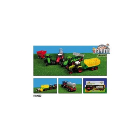 Tractor met aanhanger met licht+geluid