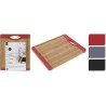 Planche à découper Bambou 27x22cm avec manche en plastique, disponible en 3 couleurs différentes