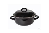 Braadpan staal geemailleerd zwart 22cm