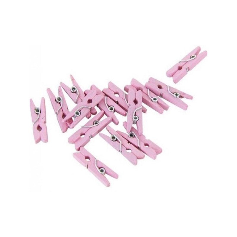 Mini pinces pack de 24 pièces rose Mini pinces pack de 24 pièces rose