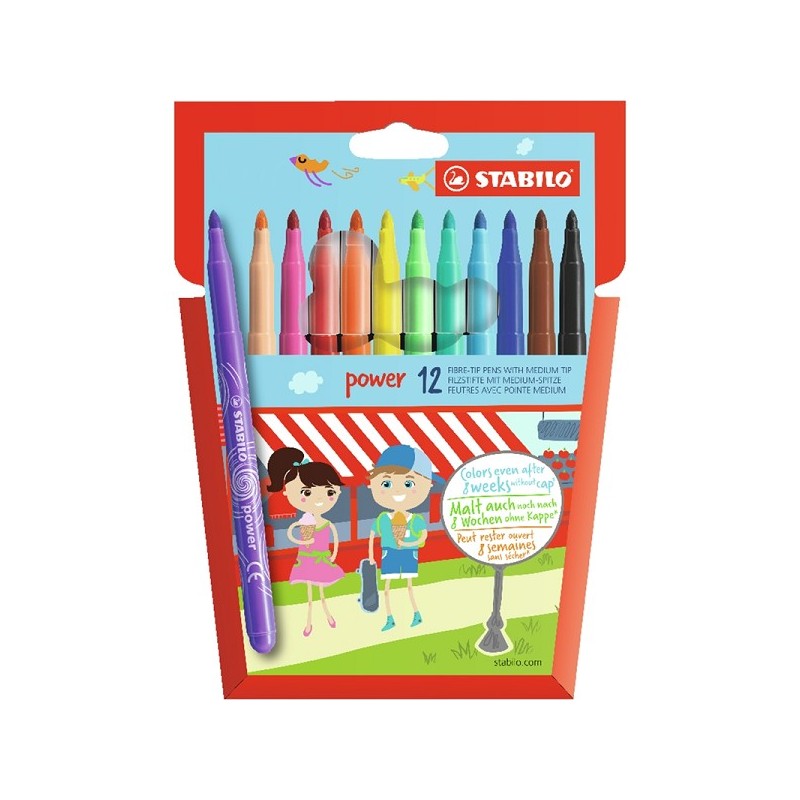 Stabilo 12 viltstiften power