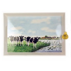 Wiebe van der Zee Dienblad Koeien aan waterkant 41 x 29 cm melamine