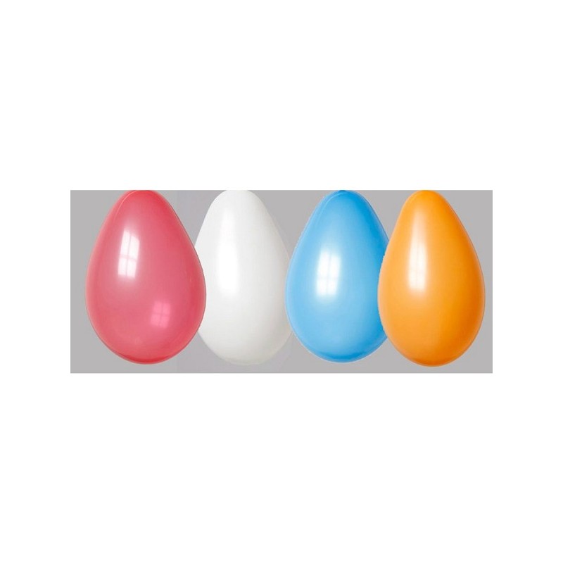 Globos zak 100 ballons rood/wit/blauw/oranje