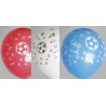 Sac Globos 50 ballons football rouge/blanc/bleu