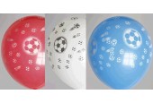 Sac Globos 50 ballons football rouge/blanc/bleu