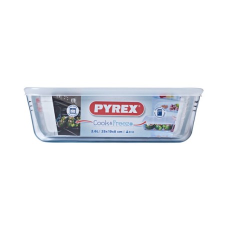 Bol Pyrex COOK&FREEZE avec couvercle 25x20cm cool 2,6 litres