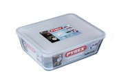 Pyrex  COOK&FREEZE Glazen Rechthoekige schaal met plastic deksel