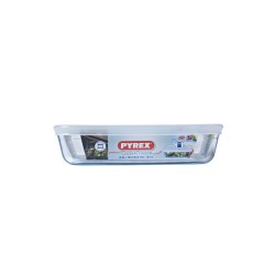 Pyrex COOK&FREEZE schaal rechthoek glas met kunststof deksel 0.8L 19 x 14 x 4 cm