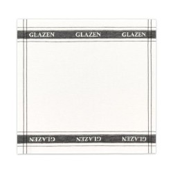 DDDDD Torchon en verre noir/blanc 6 pièces