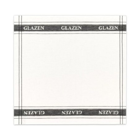 DDDDD Torchon en verre noir/blanc 6 pièces