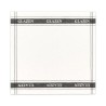 DDDDD Theedoek glazendoek zwart/wit 6 stuks