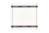 DDDDD Theedoek glazendoek zwart/wit 6 stuks