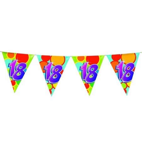 Vlaggenlijn 10mtr cijfers 18 jaar Pak a 10 stuks