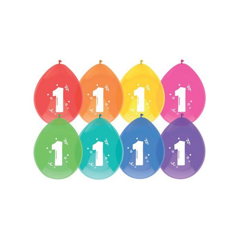 Ballonnen 1 jaar pak a 8 stuks