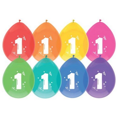 Ballons 1 an pack de 8 pièces